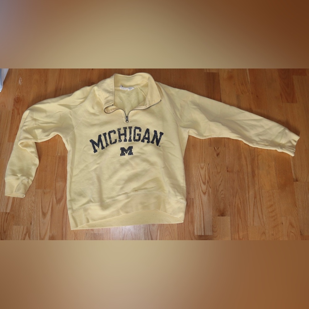 Yellow University of Michigan Quarter Zip
